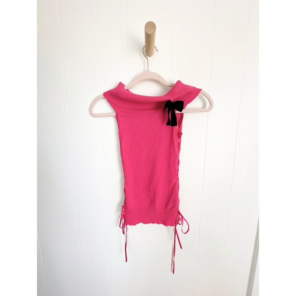 Vtg Y2K The Limited Lace Ribbon Cami - XS Coquette Archive Removable Bow